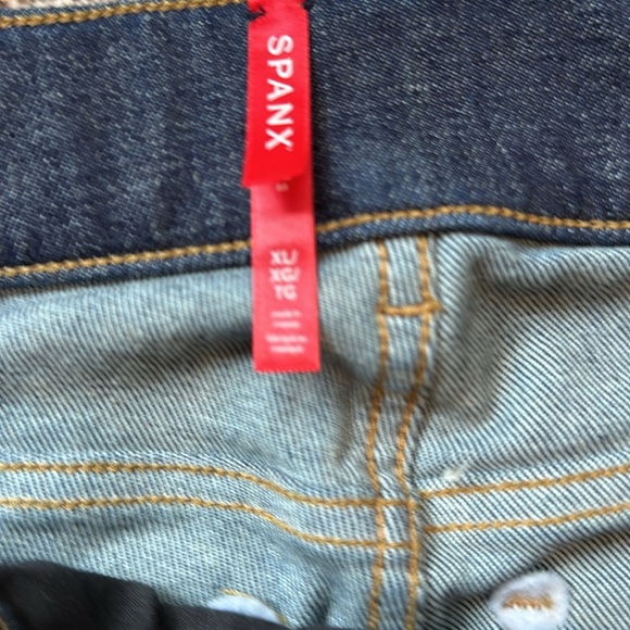 SPANX kick flare dark indigo jeans XL size 14 - Picture 3 of 4